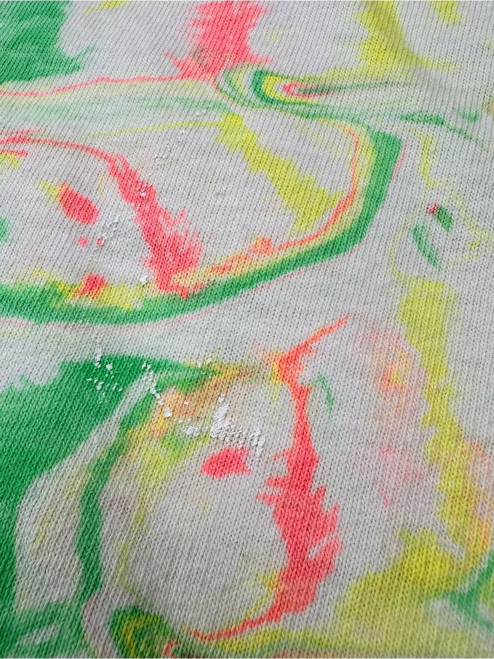 Vintage 1988 DUDE Sportswear Neon Surf Tee XL Single Stitch Boxy Cropped 80s - Picture 11 of 14